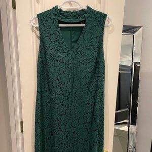 Never-worn Dark Green Lace Dress - Size 6